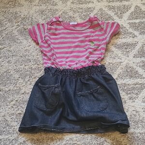4 for $28 - US Polo Assn Girls 5 Pink, Gray & Blue Dress